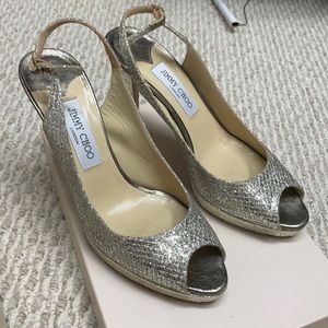 Glitter jimmy choo heels, size 40